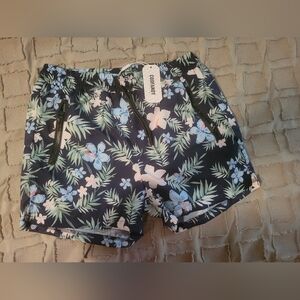 Coofandy Leaf Print Swim Trunks